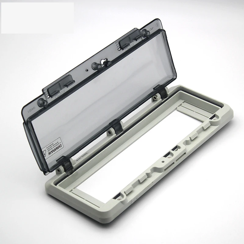 NP4 12B IP67 Mini Circuit Breaker Cover Pelindung Perspektif 12 Cara PC Tahan Air Penutup