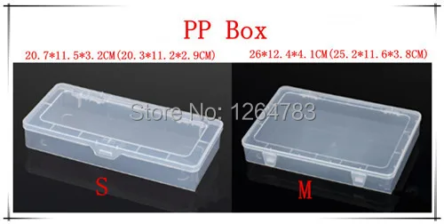 

New high-quality translucent rectangle tool parts finishing box covered storage box 2pcs / lot free shipping!