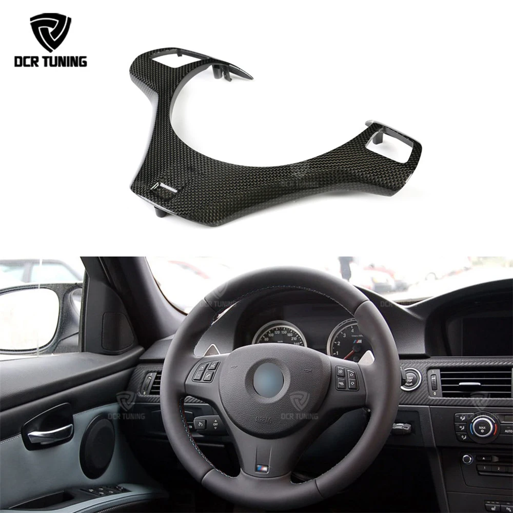 For BMW E90 E92 E93 M3 Carbon Steering Wheel Trim Cover 2008 2009 2010