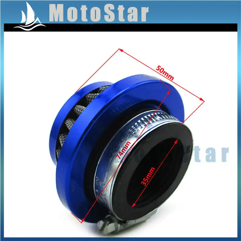 35mm Blue Air Filter For Honda XR50 CRF50 KLX110 SDG SSR Pit Dirt Bike