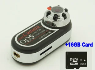 

Portable Mini Sport Camera QQ5 Full HD 12MP Motion Detector Infrared Night Vision Mini DV Camera Camcorder Webcam with16GB card
