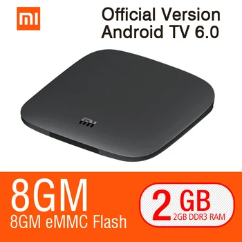 

Original Xiaomi MI TV BOX 3 Android 6.0 2G/8G Smart 4K Quad Core HDR Movie Set-top WIFI Google Play Netflix Smart Media Player