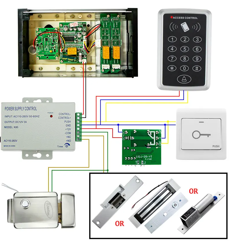 Лучшая цена 7 "цветной видеодомофон домофон дверной звонок с rfid система управления доступом клавиатура + Электрический дверной замок для