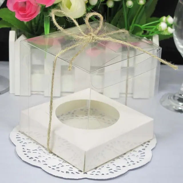 FREE SHIPPING 50PCS 7x7cm Mini Clear Cupcake Boxes Wedding Cupcake Box free-shipping-50pcs-7x7cm-mini-clear-cupcake-boxes-wedding-cupcake-box