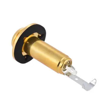 

Acoustic Electric Guitar Mono End Pin Jack Endpin Jack Socket Plug 6.35mm 1/4 Inch Copper Material With Screws Guitar Parts