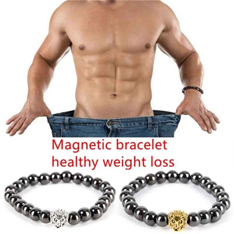 Hematite Stone Weight Loss Bracelet Beads Therapy Health Care