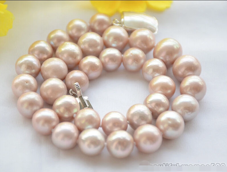 

~~ BJC 00032 ROUND LAVENDER Edison Freshwater cultured PEARL NECKLACE Discount AAA