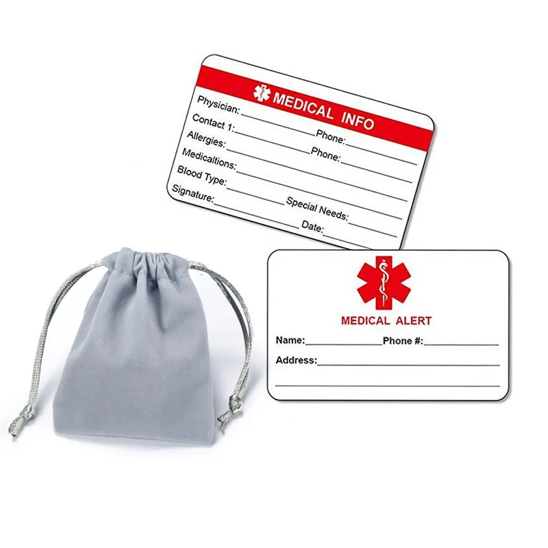 Vnox Engravable Medical Alert ID Bracelet DIABETES EPILEPSY ALZHEIMER’S ALLERGY SOS Women Men Personalized Jewelry