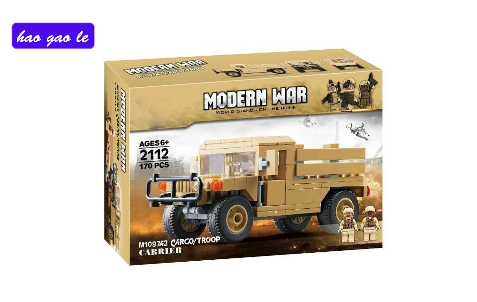 

2112 Building Blocks Modern War Army Military Troop Hummer Truck Ghostbuster SWAT Figures