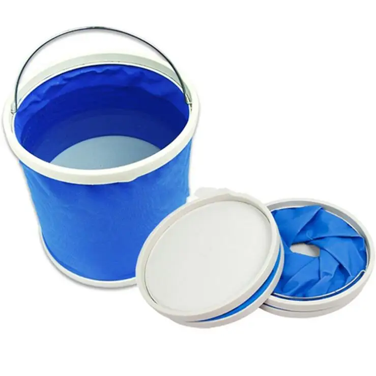 

folding bucket car wash bucket Portable Camping Hiking Fishing Bucket Tackle Tools For Washing Car QJ-40