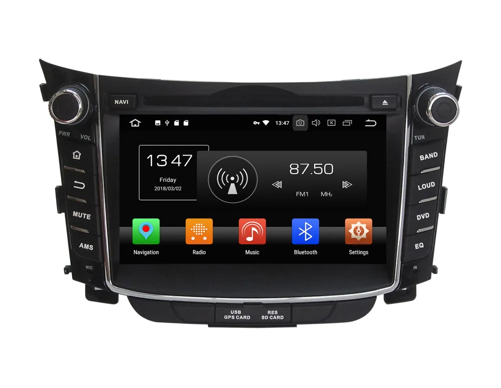 Восьмиядерный 4G ram Android 9,0 автомобильный DVD gps навигатор для HYUNDAI I30 2011 2012 2013 Автомобильный Радио Стерео Bluetooth wifi 4G