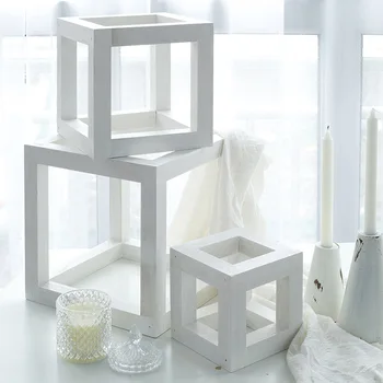 

Hot Sale Sweetgo Square Wood Rack Cake Table Decoration Dessert Home Wood Frame Dinner Party Supplier Background Tools Props