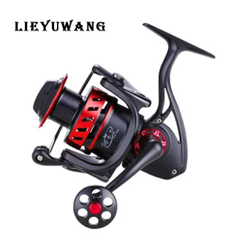 

LIEYUWANG GSB5000 7000 Pre-Loading Spinning Wheel 14+1bb Max Drag 8kg Red Metal Fishing Reel