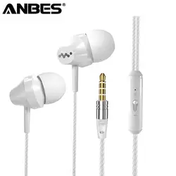 ANBES In-Ear проводные наушники спортивные наушники Музыкальная гарнитура 3,5 мм наушники-вкладыши с микрофоном для iPhone samsung xiaomi