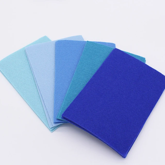40Pcs/Lot 10*15cm White Felt Fabric Nonwoven Sheets For Needlework DIY  Sewing Handmade 1 MM Thickness Polyester Cloth