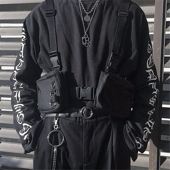 

2019 NEW fashion men chest rig waist bag hip hop streetwear functional tactical chest bag cross shoulder bags bolso Kanye West