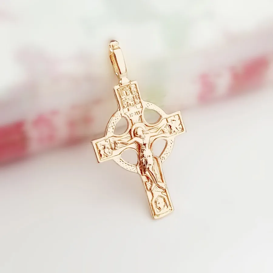 

New Fashion Pendant Western Pendant Women Jewelry Classic Religion Jesus 585 Rose Gold Color Church Pendant Necklace
