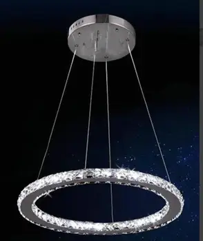 

Fashion Ring Pendant Light led lamps stainless steel LED Crystal Pendant lamps high-power led lustre light Pendant lamp