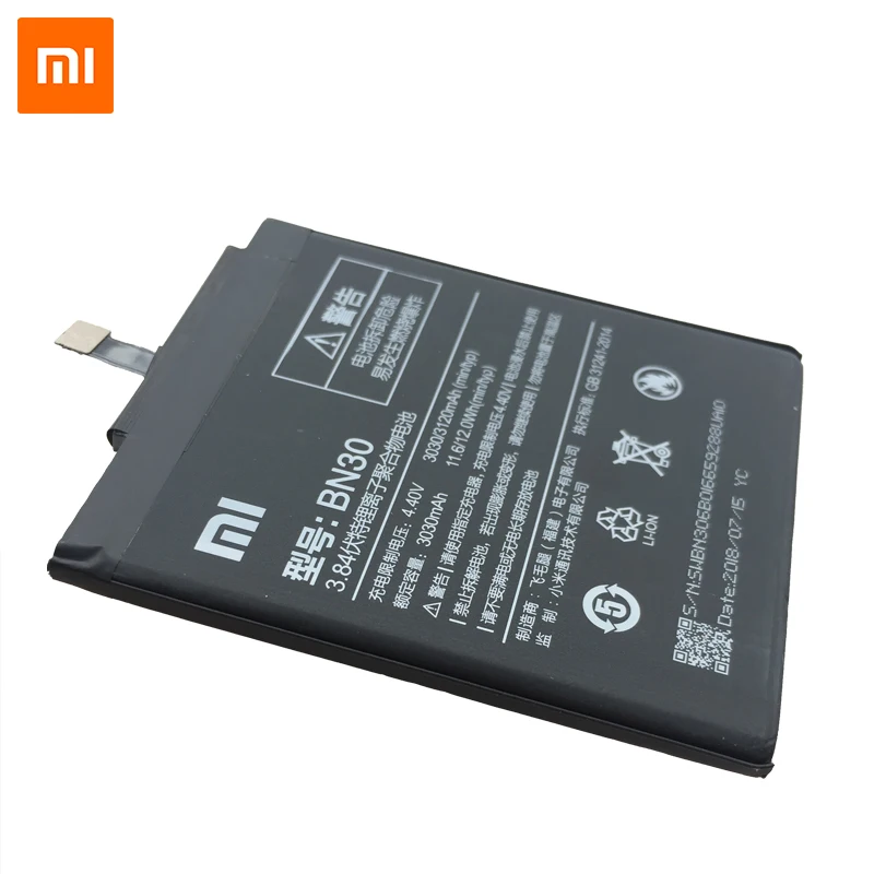 Оригинальные аккумуляторы для мобильного телефона Xiaomi BN30 Redmi 4A высокое качество