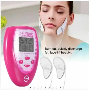 

Electric EMS Face Facial Slimming Massager Stimulation Muscle TONER Pulse Burn Fat Massage Beauty wieh 4 pads