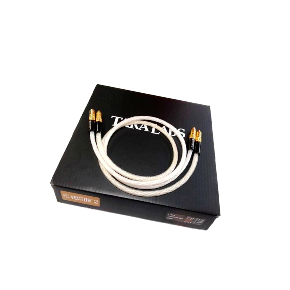  Pair Taralabs RSC Vector-2 RCA Audio 8N silver Interconnect Cable gold rca plug original box Hifi V