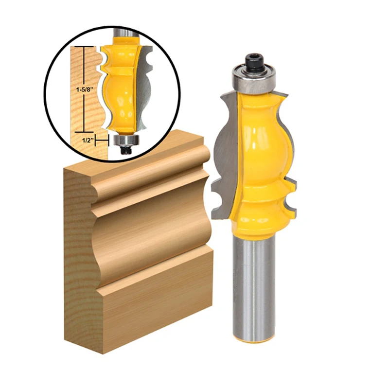 1pcs Architectural Molding Router Bit 12.7mm shankin Milling Cutter