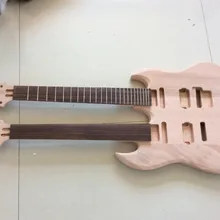 Высококачественная незавершенная двойная электрическая гитара, Отличная ручная работа, части для гитары