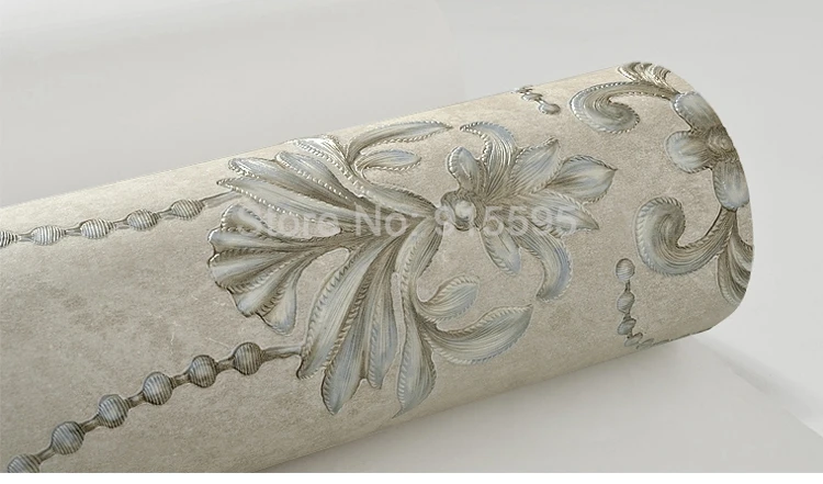 Европейский стиль Роскошная Дамасская настенная бумага рулон 3D тисненая Нетканая утолщенная бумага Настенный декор настенная бумага s для гостиной кровати