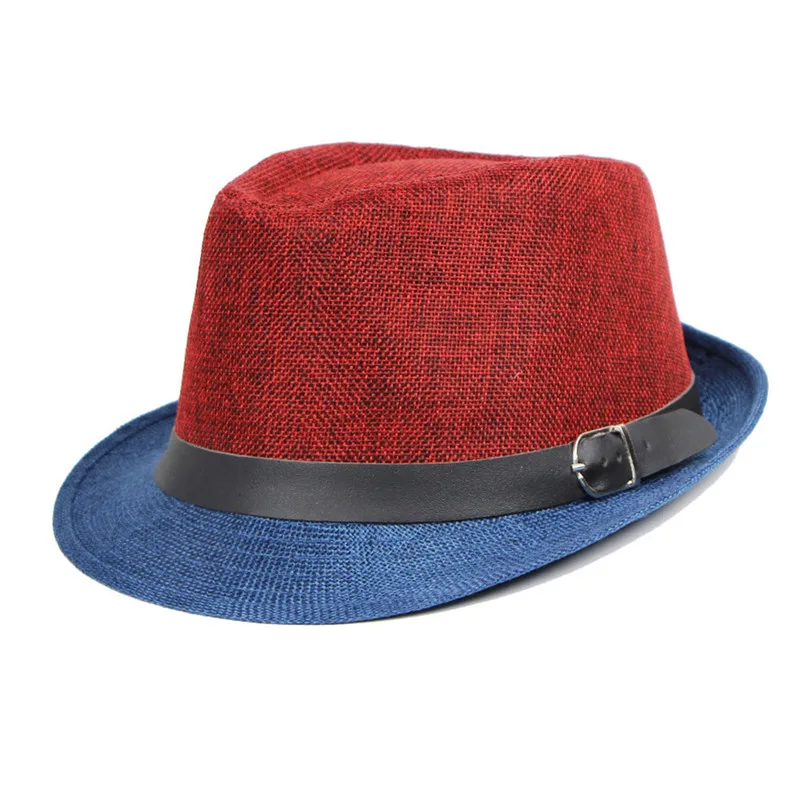 Новинка, весенне-летняя джазовая шляпа, уличные льняные федоры, Лоскутная подходящая Панама, топ, шляпа#3E18