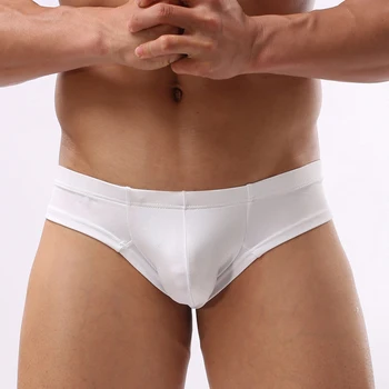 

Male sexy low-waist u solid color panties transparent tight fashion small boxer