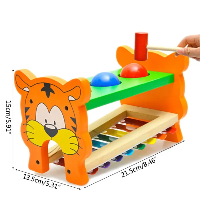 Музыкальные восемь нот деревянные игрушки удар хит игрушка для детей творческие развивающие игрушки мнимые игры красочные детские тренировки