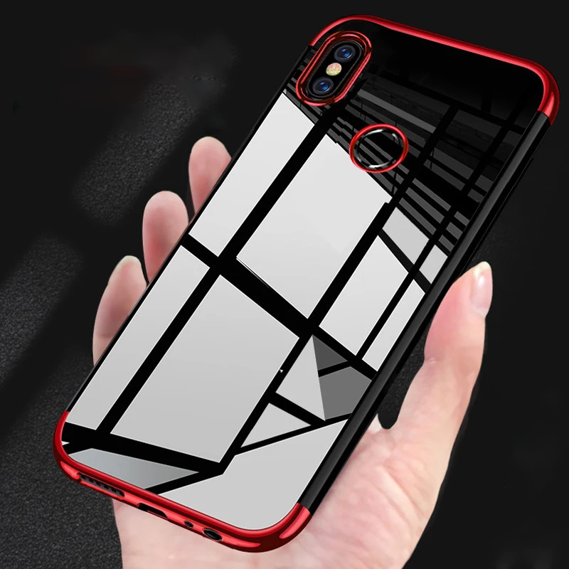 

Xiaomi Redmi Note 5 Pro Case Cover Plating Silicone TPU Shockproof Bumper Ultra Thin Clear PC Back Cover For Redmi Note 5 Cases