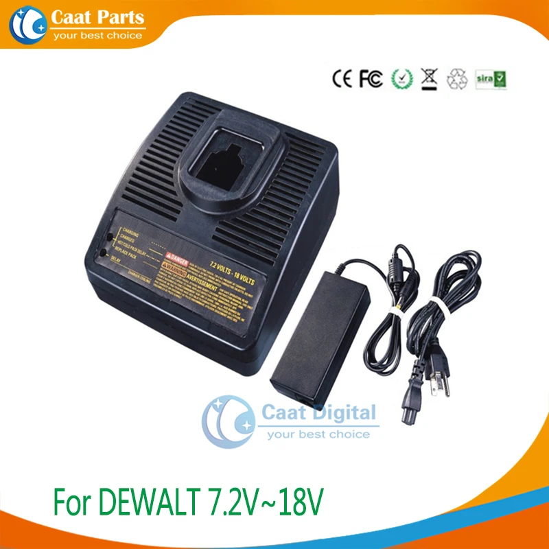 Boutique Power Tool Battery Chargers for Dewalt 7.2V-18V Ni-CD and Ni-MH batteries,Including external adaptor as power supply