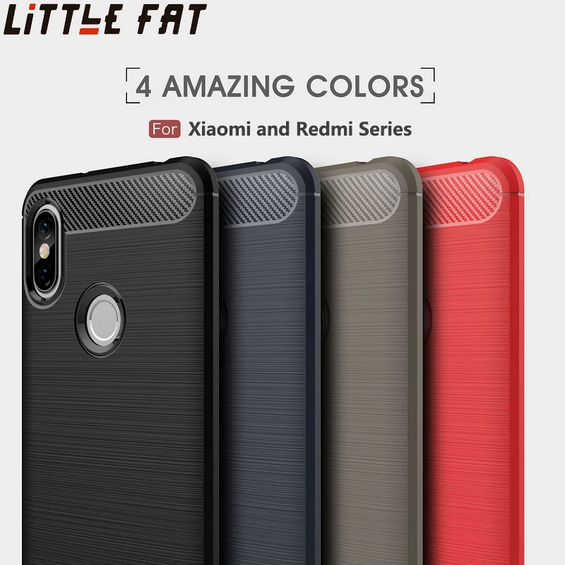 buy Brushed Carbon fiber phone case for Xiaomi Redmi Note4 4X 4A Note3 Mi5 5SP 5C 6 6 Plus 6X A2 POCO F1 S2 Note2 silicone TPU Coque
