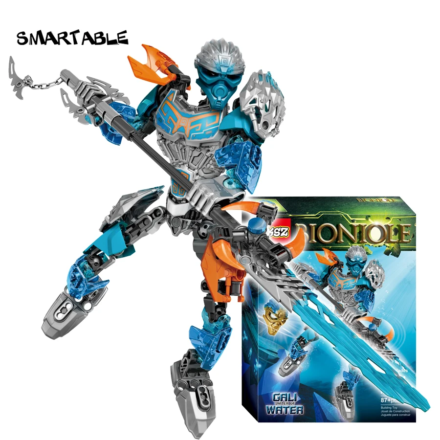 Billig Smartable BIONICLE Akida Kreatur von Wasser + Gali Wasser Sea Shepherd Baustein Spielzeug Kompatibel MajorBrand 71302 + 71307 BIONICLE