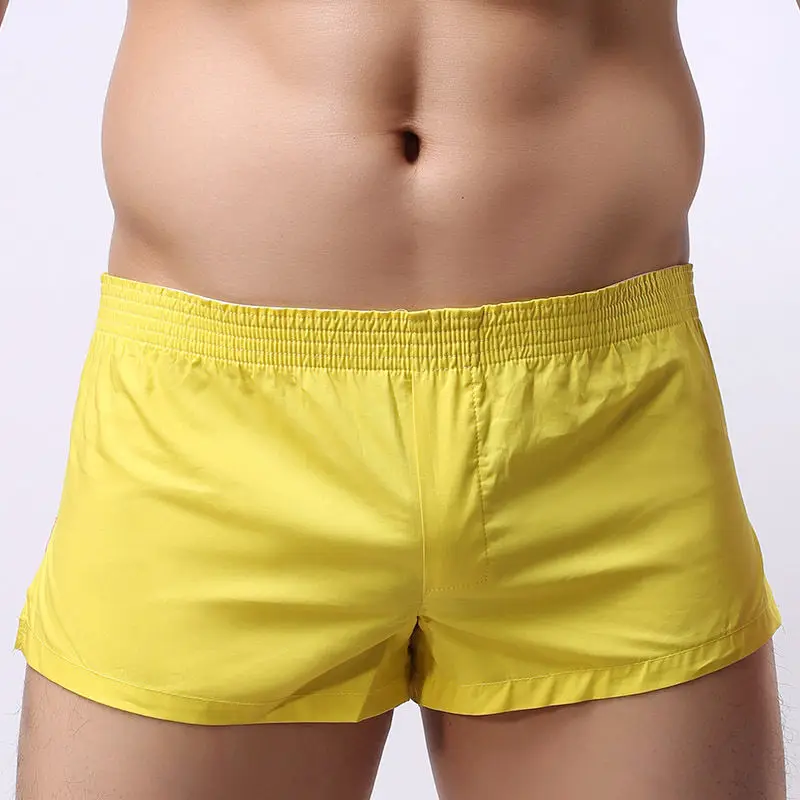 Мужские спортивные повседневные шорты, мужские летние дышащие хлопковые удобные штаны для тренировок, бега, тренажерного зала, фитнеса - Цвет: Цвет: желтый