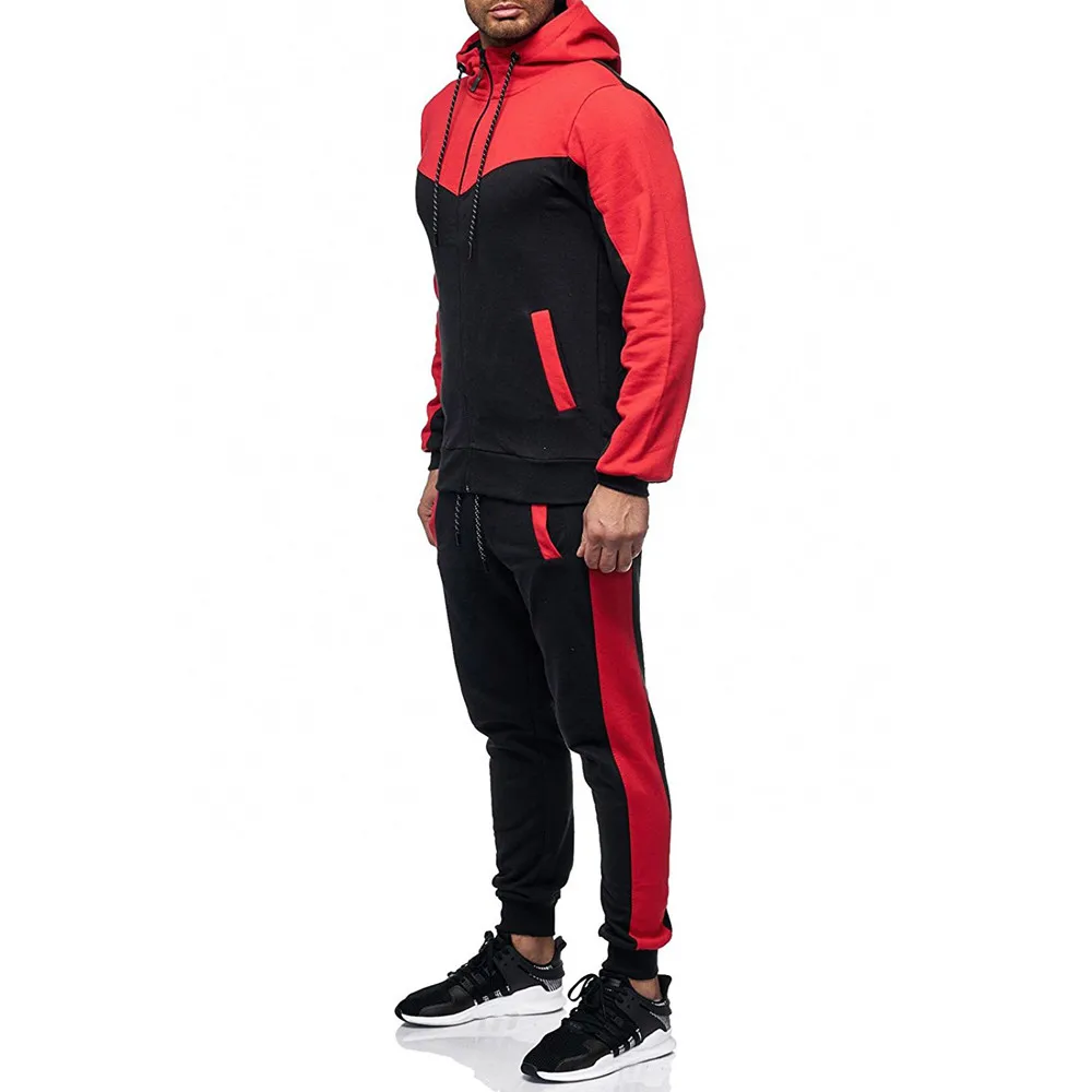 Feitong Men Tracksuit Autumn Winter Packwork Sweatshirt Top Pants Sets Sports Suit Tracksuit Ropa Deportiva Hombre Tracksuit Men