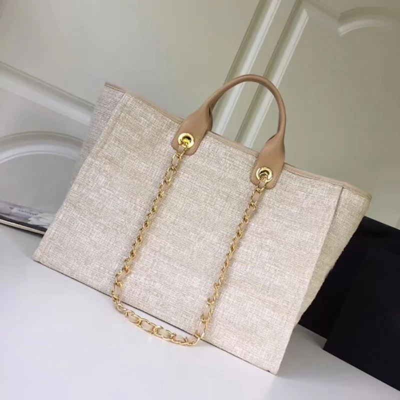 

Women luxury handbag shopping bags High quality shoulder bag designer Large tote with chain beach bag
