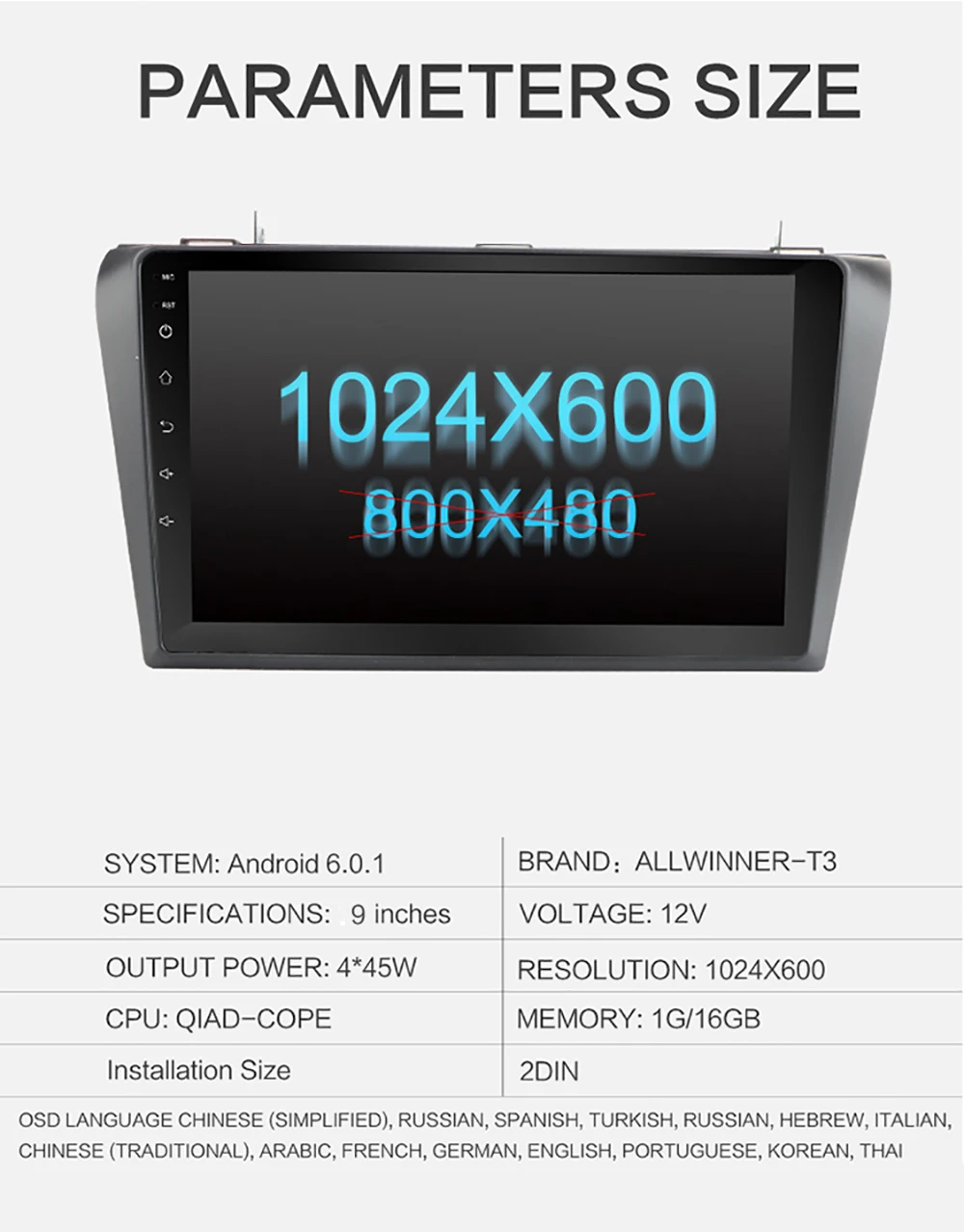 Flash Deal Android Car Radio for  Mazda 3  Mazda3 2004-2009 1024*600 Quad Core wifi Bluetooth video audio Multimedia 2 din car dvd player 13