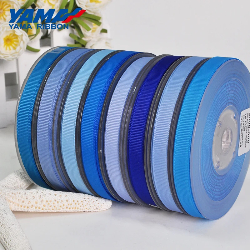 YAMA 50 57 63 75 89 100 мм 100 ярдов/партия Blue Series, атласная лента для платье своими руками аксессуар дом ленты