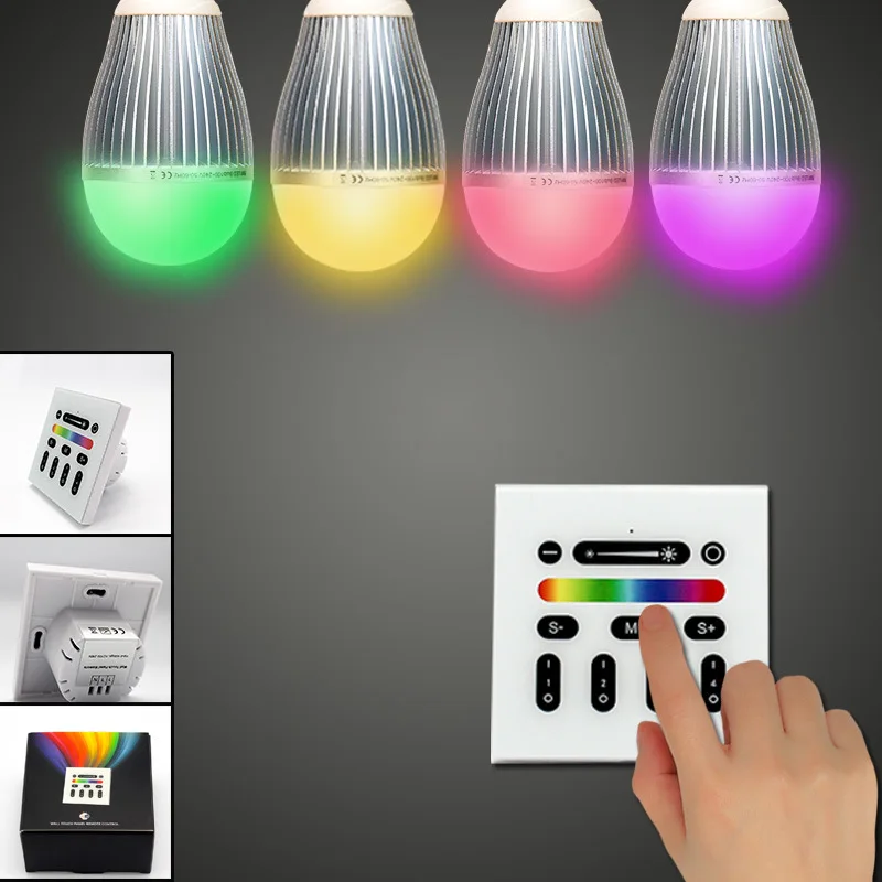 

Mi light 2.4G 4-Zone Touch Screen RGB RGBW Led Controller Wireless RF Remote Controller for Mi Light Led Bulb Led Strip Light