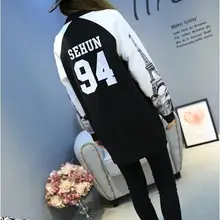 Kpop EXO Luhan Sehun одежда пальто куртка бейсбольная Звезда осень зима Женская Мужская EXO Корейская свободная толстовка с капюшоном для женщин