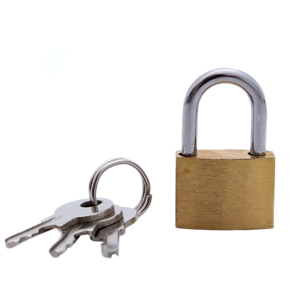 

20MM Small Copper Lock Luggage Case Padlock Box Case Lock Mini Locks Lovers Lock With 3 Keys Home Improvement Hardware