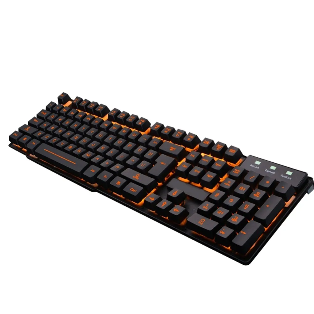 Newest 104 Key Colorful Backlit Full Size Game Keyboard Ergonomic