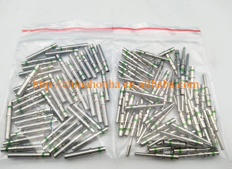100 шт. DT Pin 14-16AWG 0460-215-16141 0462-209-16141 Твердые обжимные клеммы с зеленой