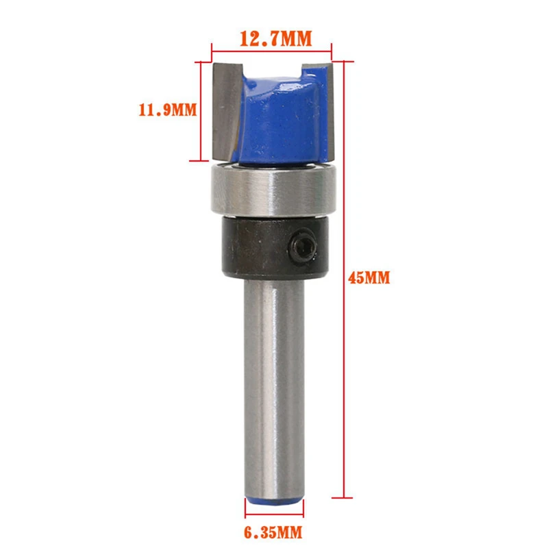 1 шт. 1/" хвостовик заподлицо фрезы бит хвостовик подшипник деревообрабатывающий фрезерный станок легированное лезвие, ручка из углеродистой стали