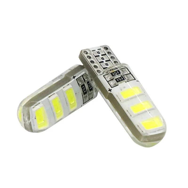 1 шт. T10 6SMD W5W 5630 5730 светодиодный Автомобиль светильник Canbus НЕ OBC ERROR Авто Клин лампа парковочная лампа лампы для чтения дневные ходовые огни 12V белый светло-голубой