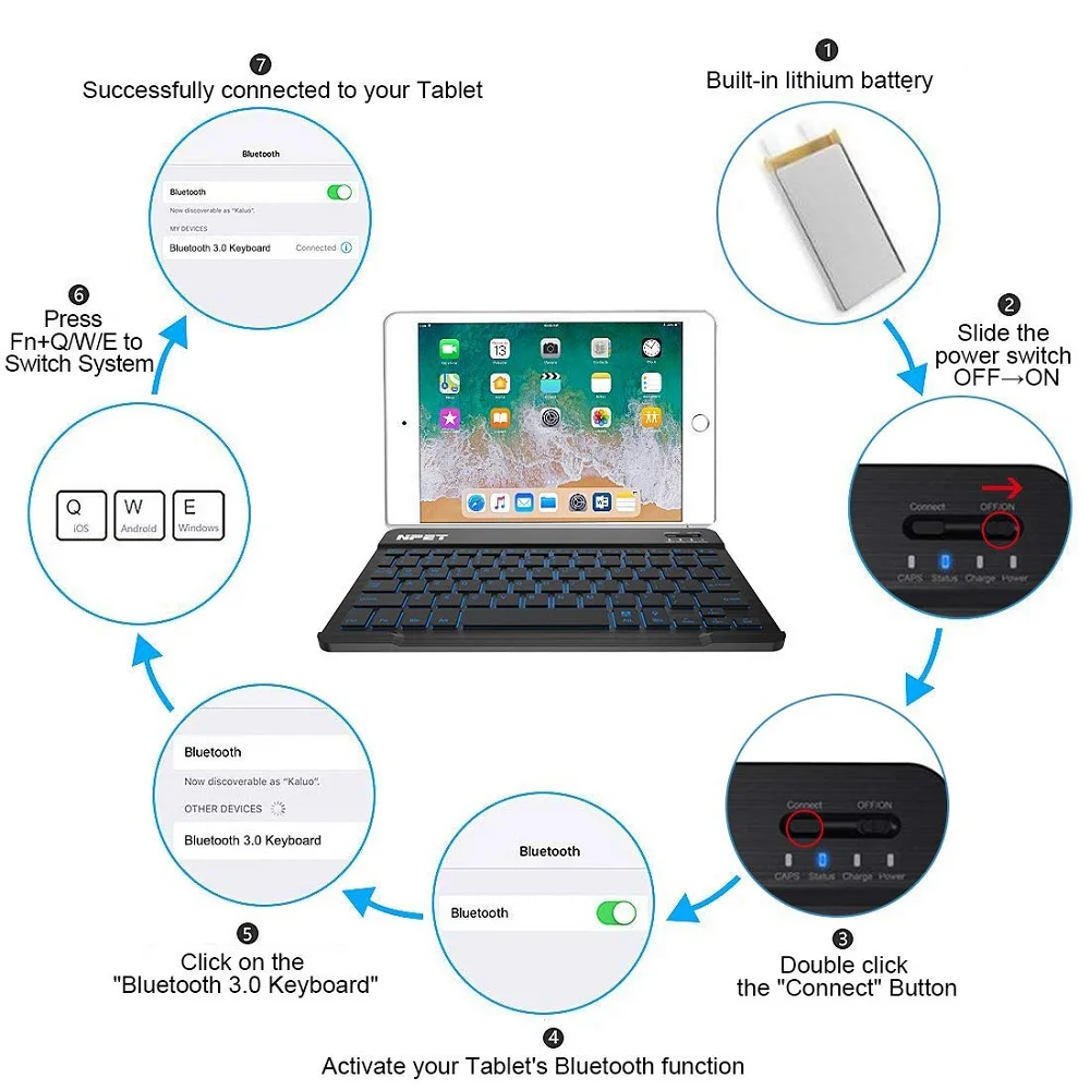 Беспроводная Bluetooth клавиатура для телефона планшета iPad iPhone IOS Android Windows Mini Портативная Алюминиевая русская teclado PC Gamer