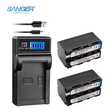 SANGER 2Pcs 7.2V NP-F770 NP-F750 NP F770 NP F750 NPF770 750 Batteries + LCD USB Battery Charger for Sony CCD-RV100 DCR-TRU47E SANGER 2Pcs 7.2V NP-F770 NP-F750 NP F770 NP F750 NPF770 750 Batteries + LCD USB Battery Charger for Sony CCD-RV100 DCR-TRU47E