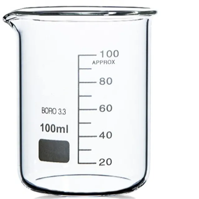 100 ml Verre Becher Forme Nouvelle Chimique Verrerie De Laboratoire